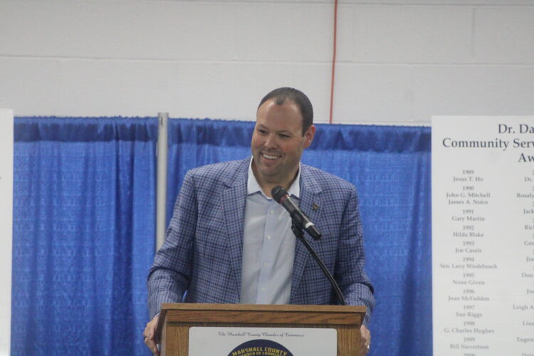 WVU AD Wren Baker Basks in Mountaineer Pride at Marshall County Chamber Dinner